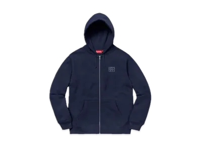 Supreme World Famous Zip Up Hooded Sweatshirt "Navy"