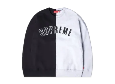 Supreme Split Crewneck Sweatshirt "Black"