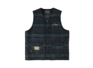 WIND AND SEA x Johnson Woolen Mills Wool Vest "Green"