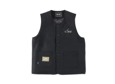 WIND AND SEA x Johnson Woolen Mills Wool Vest "Black"