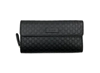 GUCCI Micro Guccissima Long Wallet "Black"
