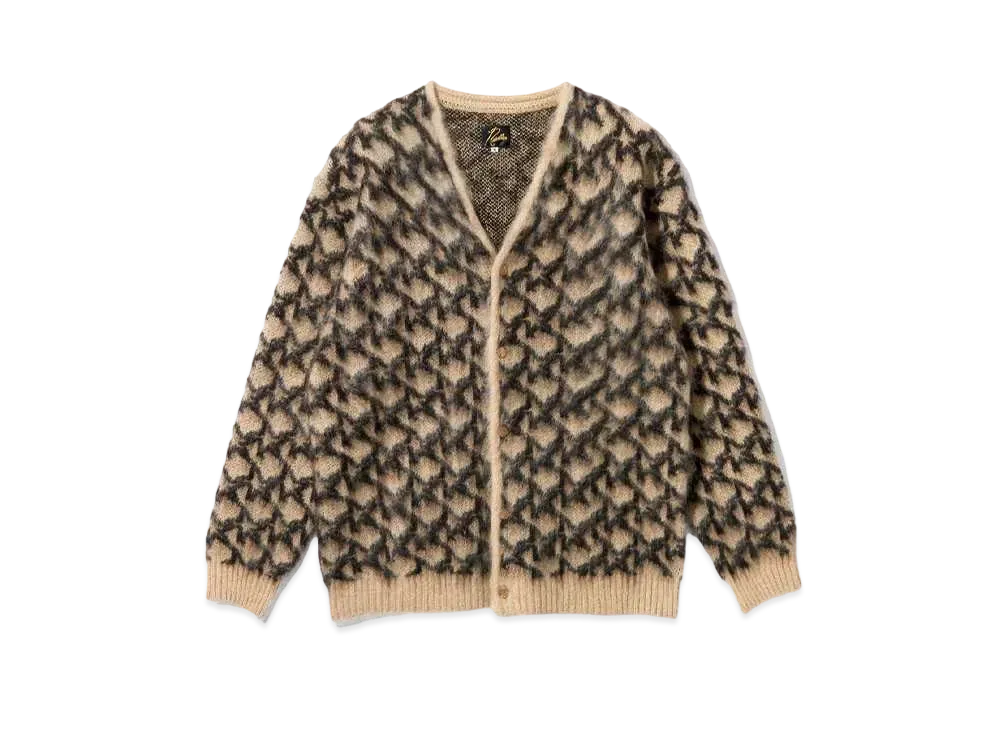 Needles Mohair Cardigan Star "Beige/Black"