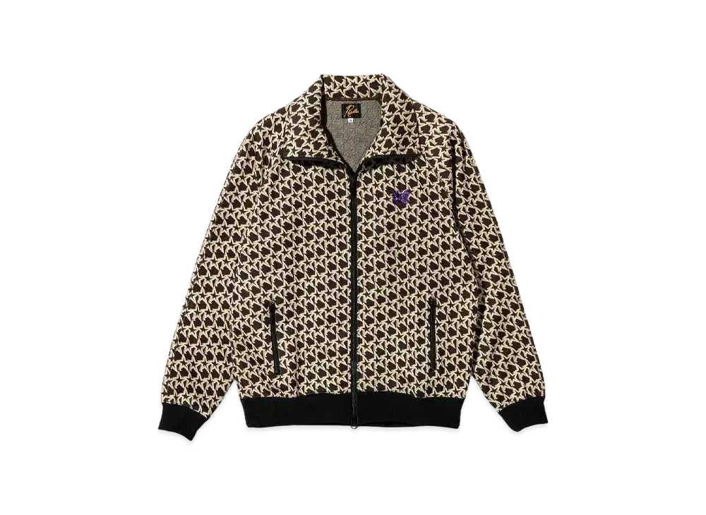 Needles Track Jacket Poly - Jq. Star "Black/Beige"