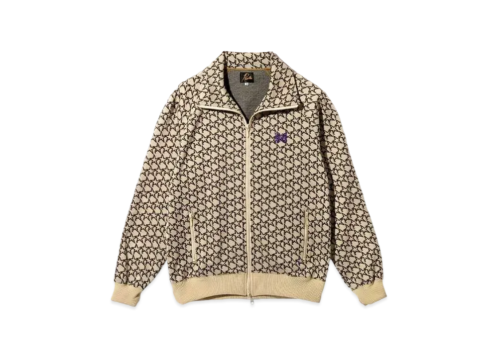 Needles Track Jacket Poly - Jq. Star "Beige/Black"