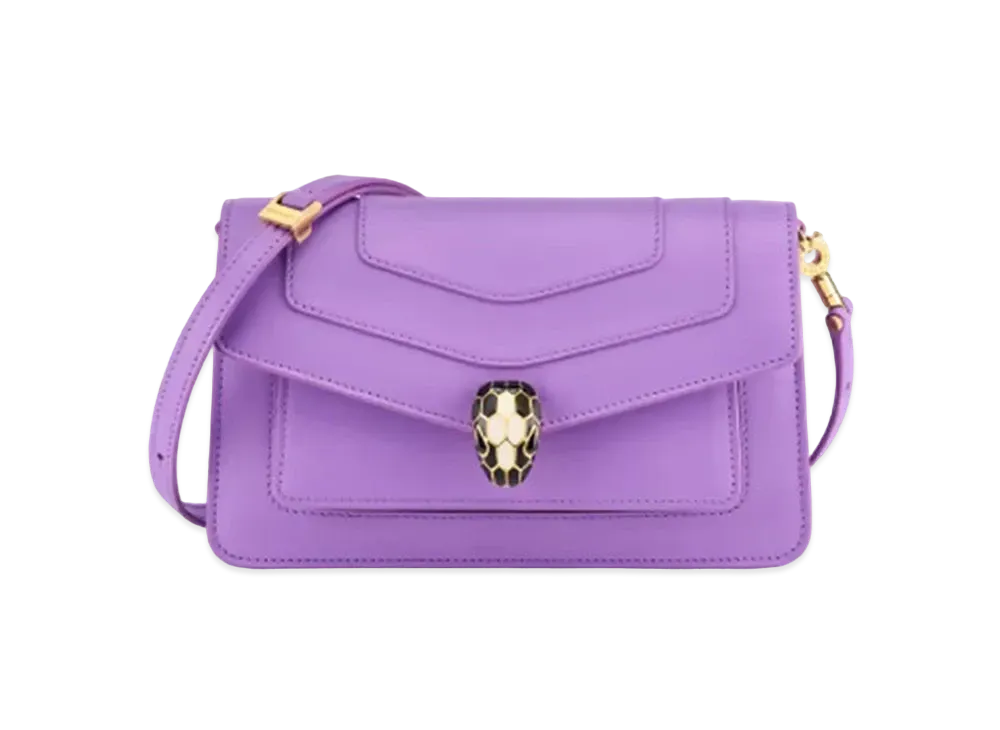 BVLGARI Serpenti Forever East-West Shoulder Bag "Sheer Amethyst Lilac"
