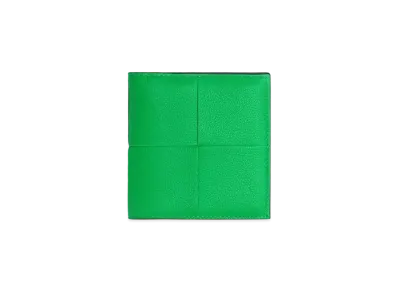 Bottega Veneta Slim Bi-Fold Wallet "Parakeet/Black"