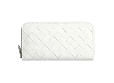 Bottega Veneta Zip Around Wallet "White/Parakeet"