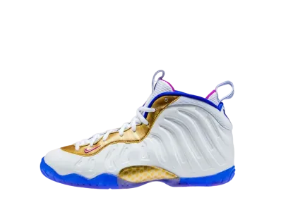 Nike GS Air Foamposite One Peanut Butter & Jelly "White/Fuchsia Blast-Racer Blue"