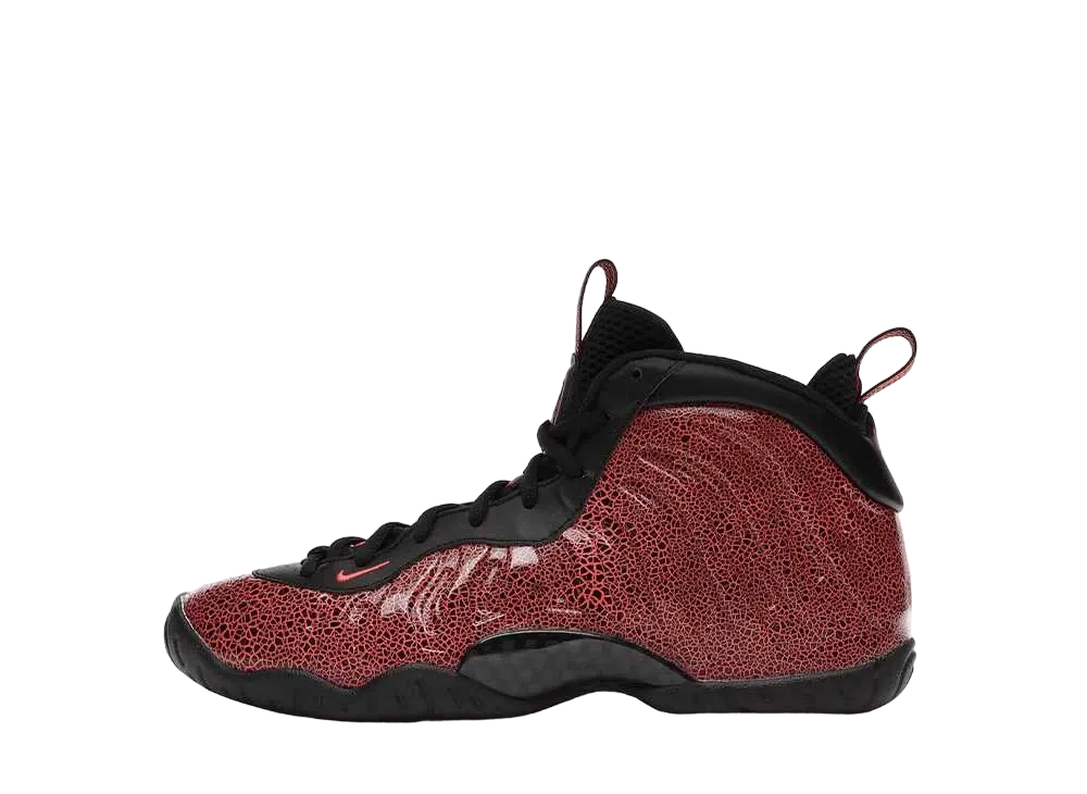Nike GS Air Foamposite One Cracked Lava "Black/Bright Crimson"