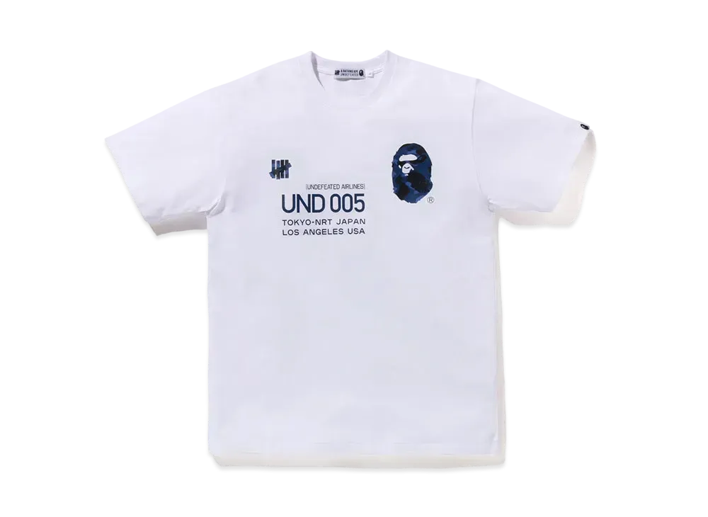 A BATHING APE x UNDEFEATED Airplane S/S Tee "Blue"
