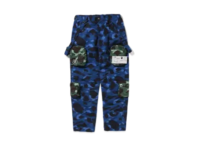 A BATHING APE x UNDEFEATED Color Camo Multi Pouch Pocket Pants "Blue"
