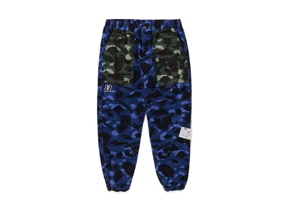 A BATHING APE x UNDEFEATED Color Camo Flannel Pants "Blue"