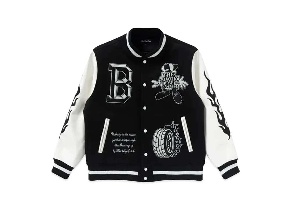 ブラックアイパッチ OG ボーイ バーシティ ジャケット "ブラック"