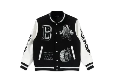 Black Eye Patch OG Boy Varsity Jacket "Black"