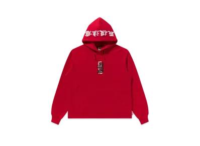 Black Eye Patch Handle With Care Label Hoodie "Red"