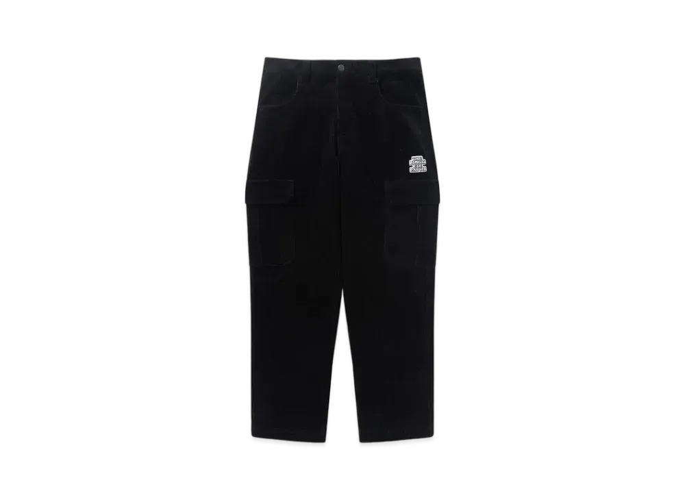 Black Eye Patch OG Label Corduroy Cargo Pants "Black"