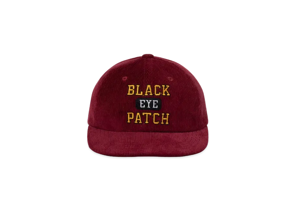 Black Eye Patch College Cap "Red"