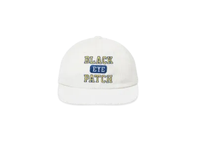 Black Eye Patch College Cap "White"