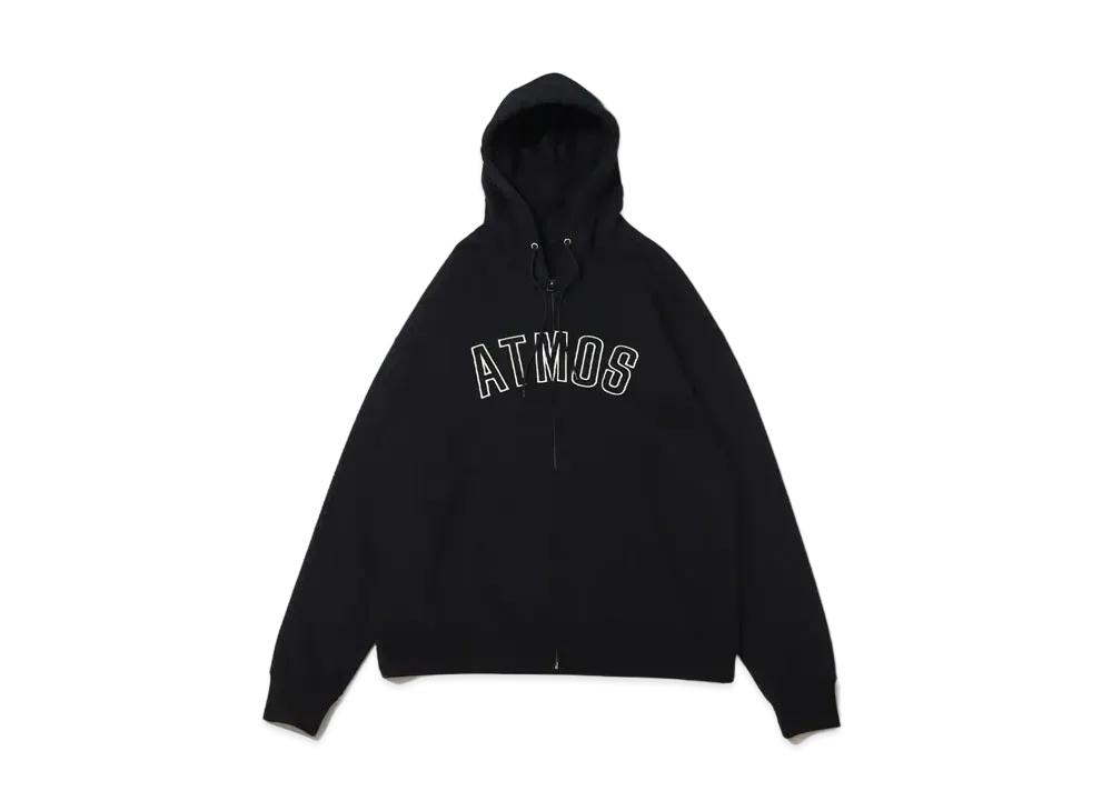 atmos Arch Logo Zip Up Hoodie "Black"