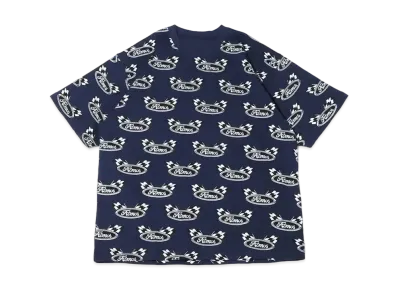 atmos Flag All Over Print T-Shirts "Navy"