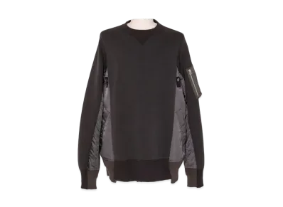 sacai Sponge Sweat x MA-1 Pullover "C/Gray"