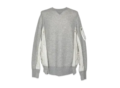 sacai Sponge Sweat x MA-1 Pullover "L/Gray L/Gray"