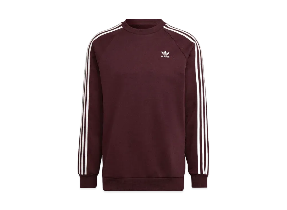 adidas Adicolor Classics 3 Stripe Crewsweat "Shadow Maroon"