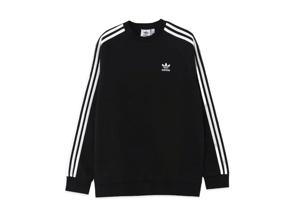adidas Adicolor Classics 3 Stripe Crewsweat "Black"