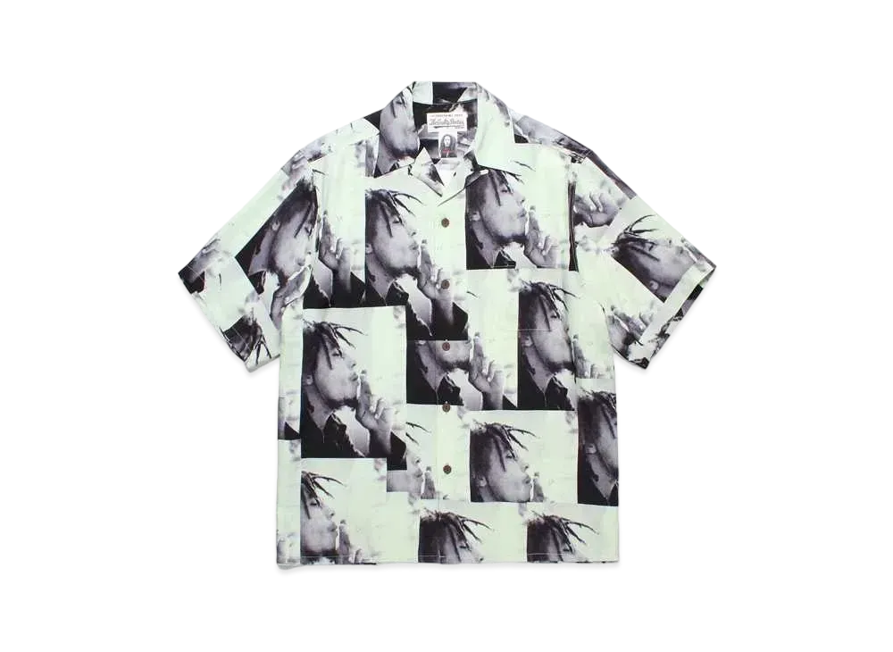 WACKO MARIA Bob Marley / Hawaiian Shirt "Light Green"