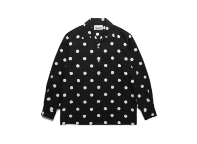 WACKO MARIA Dots Open Collar Shirt "Black"