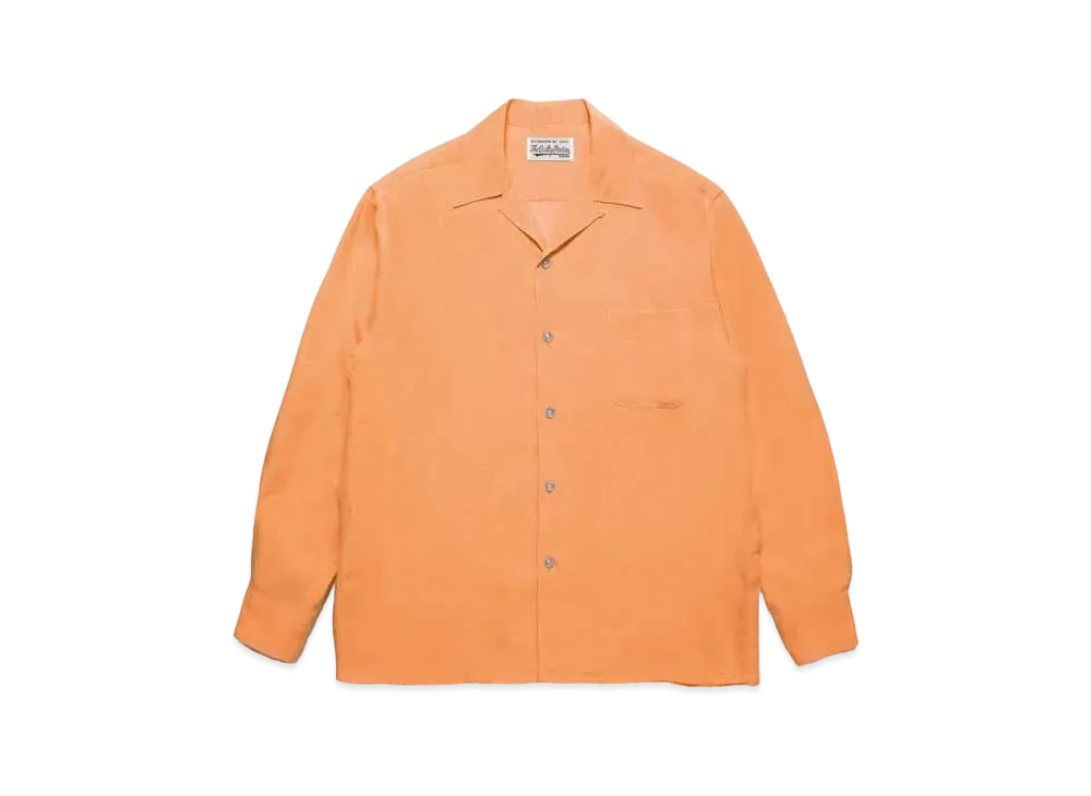 WACKO MARIA 50's Open Collar Shirt "Orange"