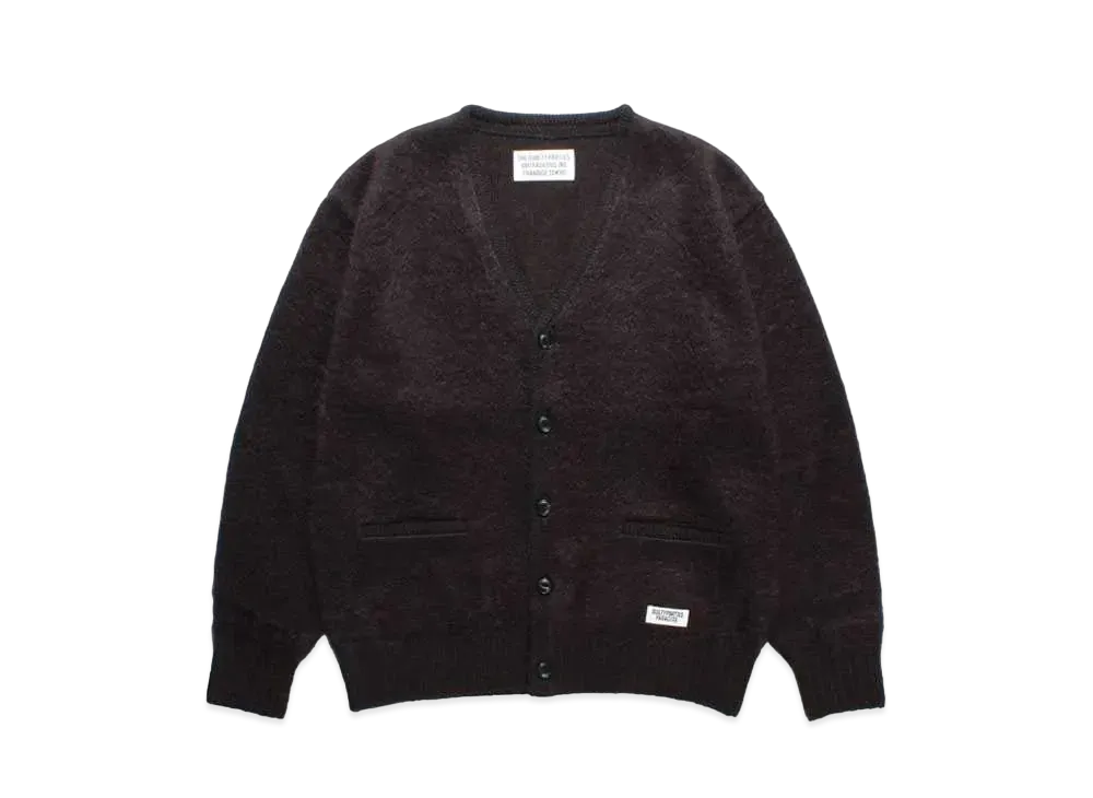 WACKO MARIA Premium Mohair Knit Cardigan "Dark Brown"