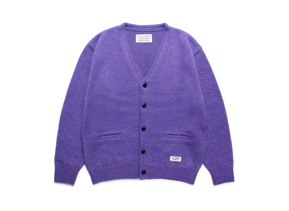 WACKO MARIA Premium Mohair Knit Cardigan "Purple"