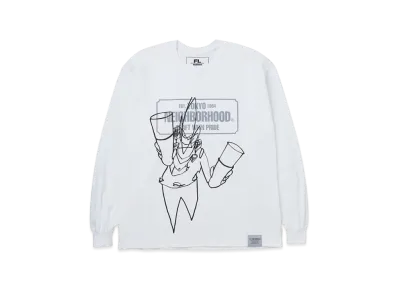 NEIGHBORHOOD x Futura Laboratories Homespray FL-007 Crewneck LS . CO "White"