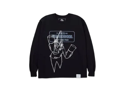 NEIGHBORHOOD x Futura Laboratories Homespray FL-007 Crewneck LS . CO "Black"