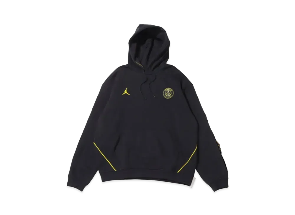 Jordan Brand x Paris Saint Germain Men's Fleece Hoodie "Black/Tour Yellow"