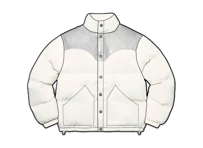 Supreme Glitter Yoke Down Puffer Jacket "White"
