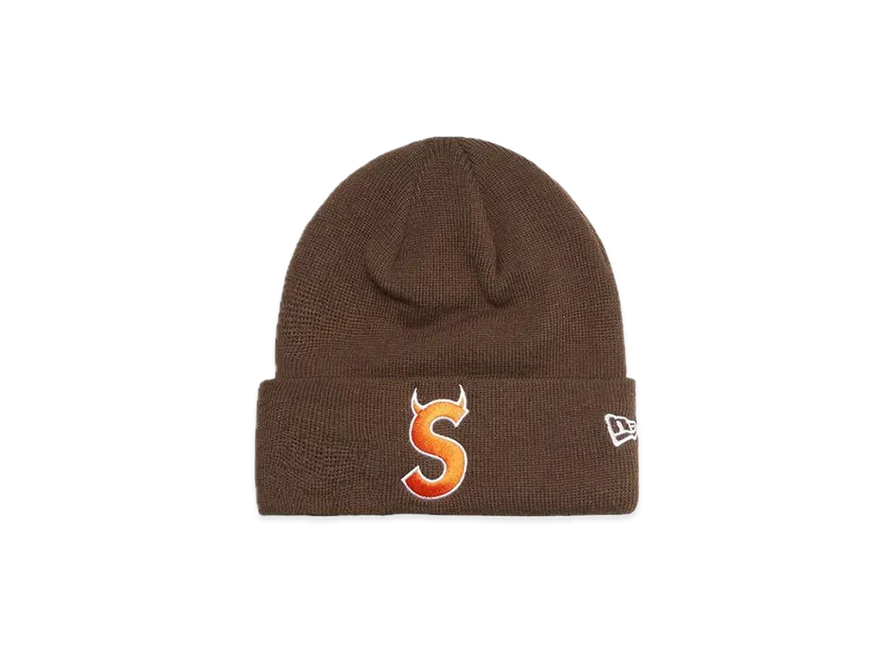 Supreme New Era S Logo Beanie "Brown" (22FW)