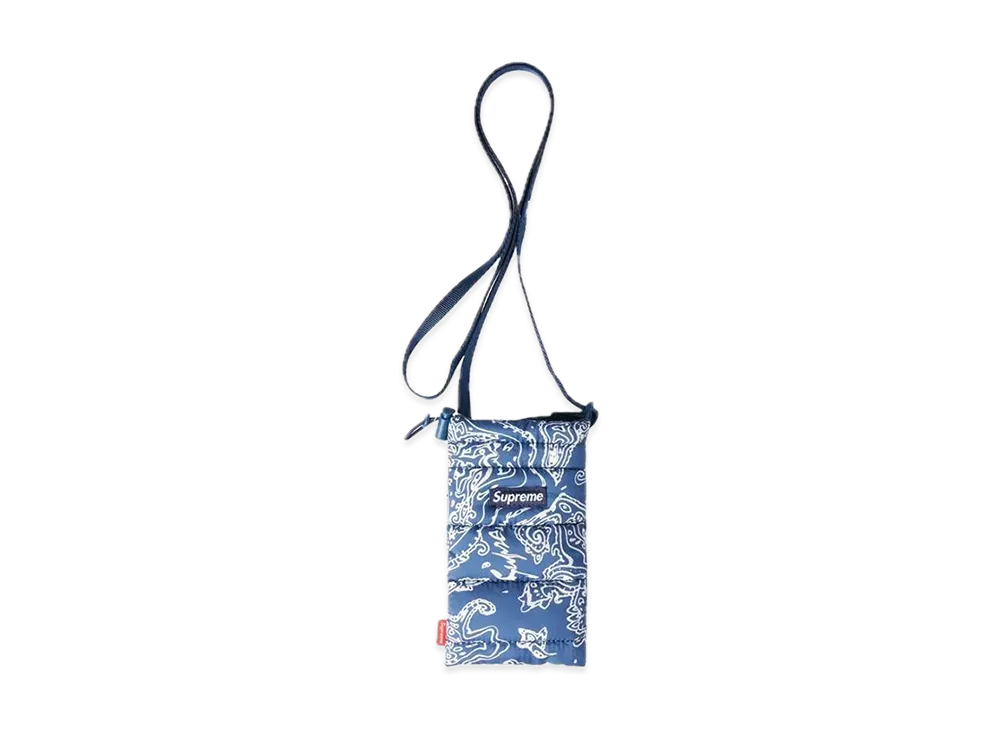 Supreme Puffer Neck Pouch "Blue Paisley"