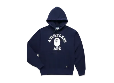 A BATHING APE X JJJJOUND RELAXED CLASSIC COLLEGE PULLOVER HOODIE "Navy"