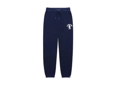 A BATHING APE X JJJJOUND COLLEGE SWEAT PANTS "Navy"