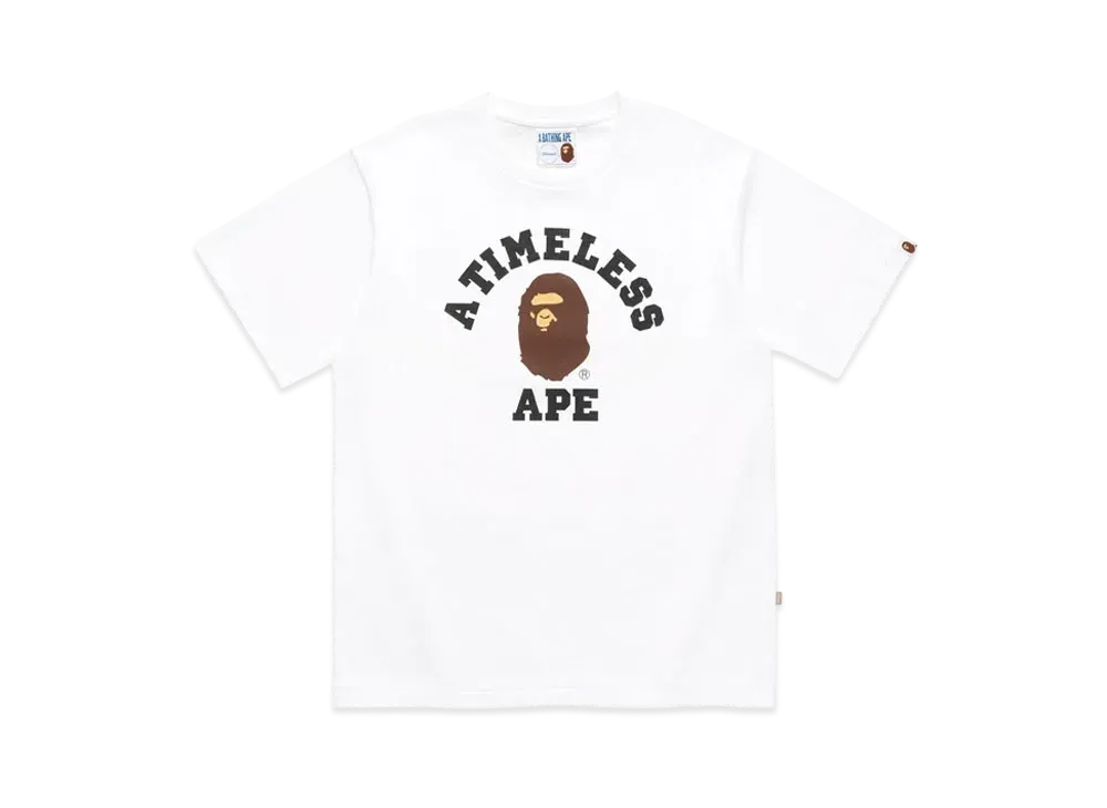 A BATHING APE X JJJJOUND COLLEGE TEE "White"