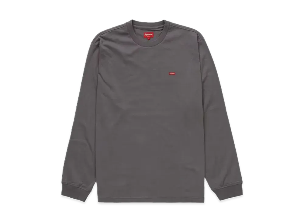 Supreme Small Box L/S Tee "Charcoal"(22FW)