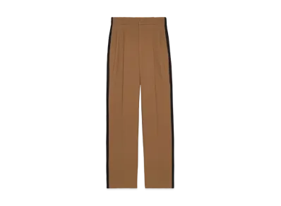 GUCCI Wool Trouser With Label "Brown"