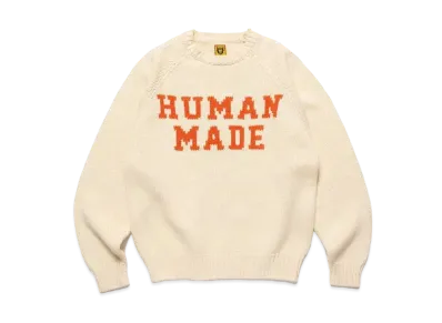 HUMAN MADE Bear Raglan Knit Sweater "White"