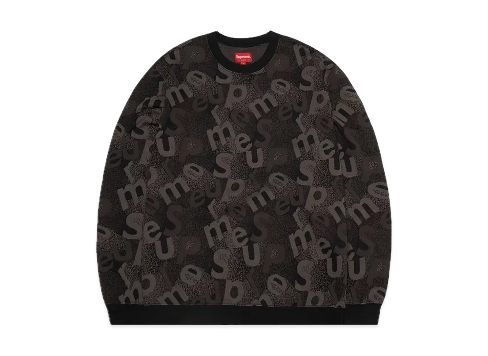 Supreme Scatter Text Crewneck "Black"