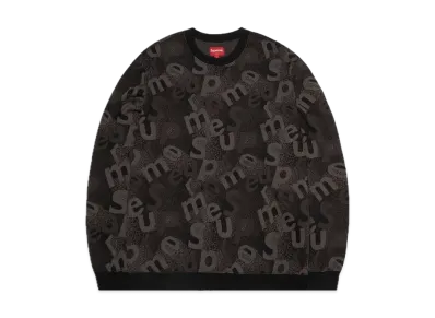Supreme Scatter Text Crewneck "Black"