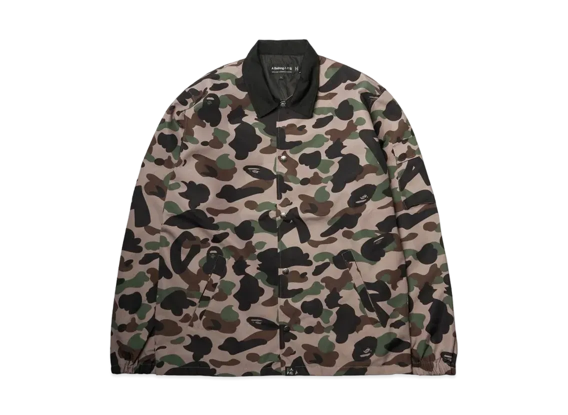アベイシングエイプ アーペーセー カモ コーチ ジャケット "ベージュ"