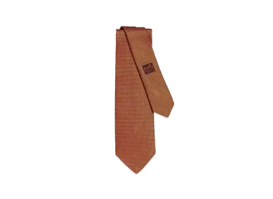 Hermes Solid Tie 8 cm Saint Honore "Orange"