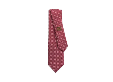 Hermes Tie 7 H Cheval A La Couverture Tie "Rouge/Blanc/Ciel"